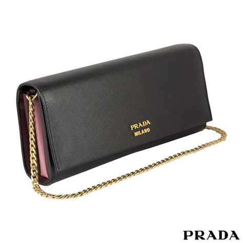 prada black clutch|prada clutch price.